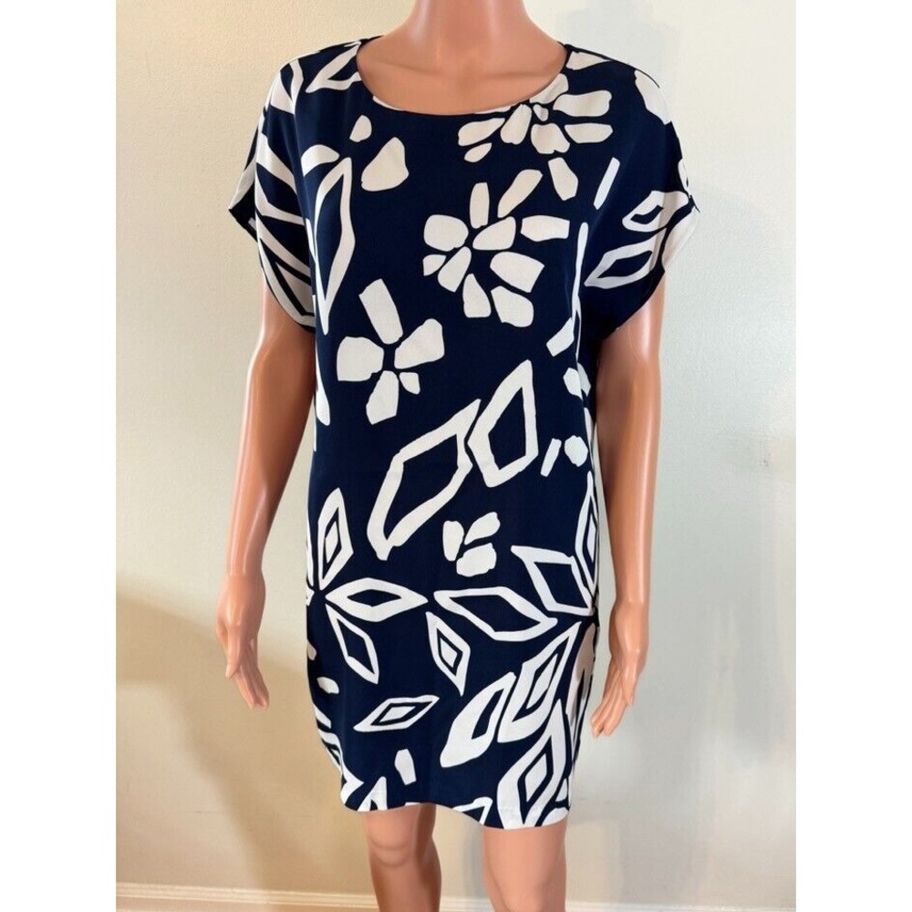 Diane Von Furstenberg DvF Harriet Dress White Navy Women's Size S